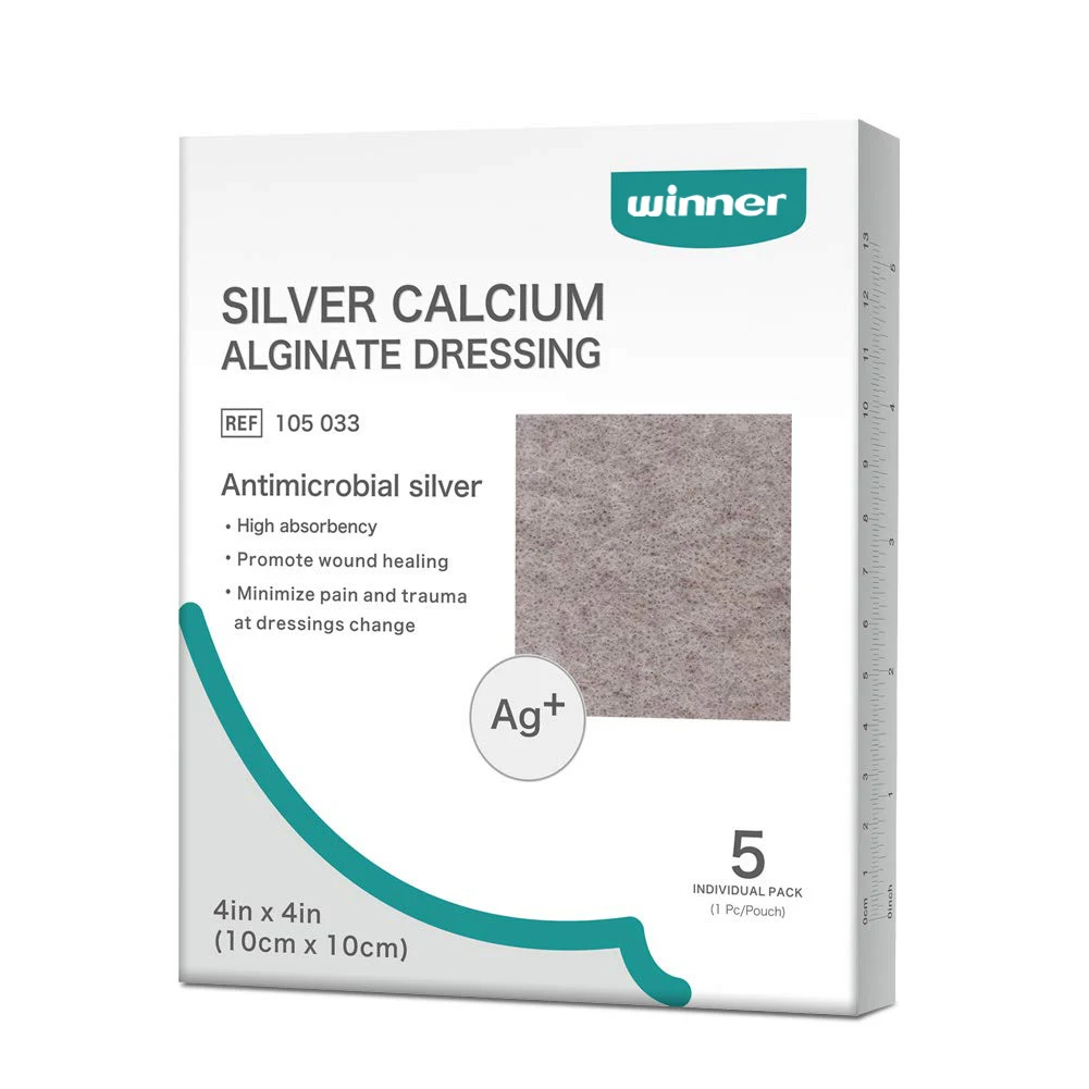 

30 years wound care supplies antibacterial effect up to 99.99% AG Silver Alginate Dressing