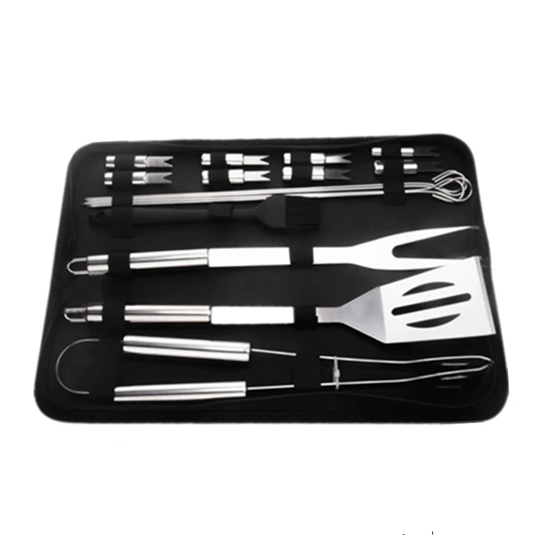 

16pcs Bbq Utensil Tool Grilling Outdoor Multi Accessory Case Multi-Tool Cleaning Brush Barbecue Grill Set