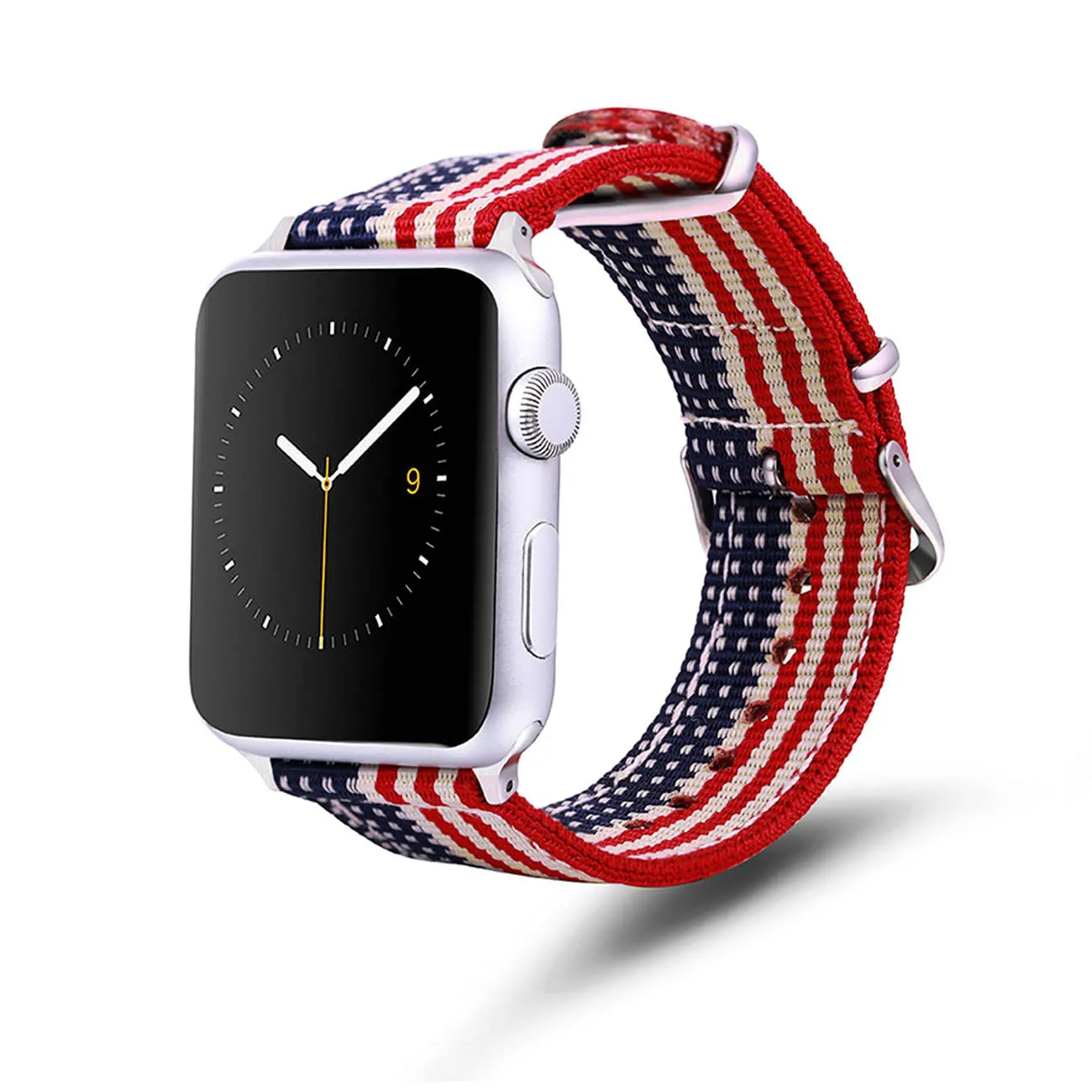 

Sublimation Apple Strap Nato Quick Release Nylon Strap apple Watch Band Charm For 38mm 40mm 42mm 44mm Apple Watch, Multi colors