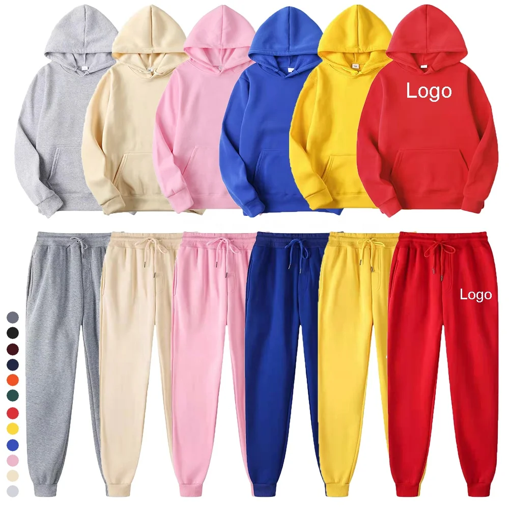 

Wholesale High Quality Fashion Men Hooded Sweatshirts Cheap Hoodies&Sweatpants Set