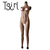 

Tgirl Cotton&Silicone Drag Queen False Boobs For Transvestite Shemale Transgender Male To Female Bodysuits With Breast Forms