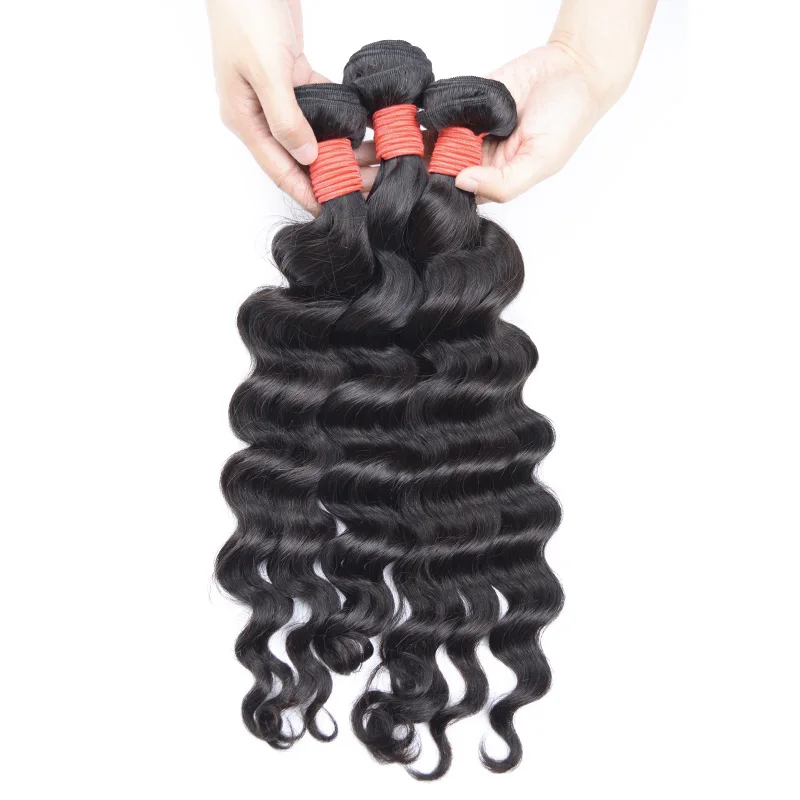 

Borui sales 10a gradea natural color wavy wave ndian virgin hair bundles