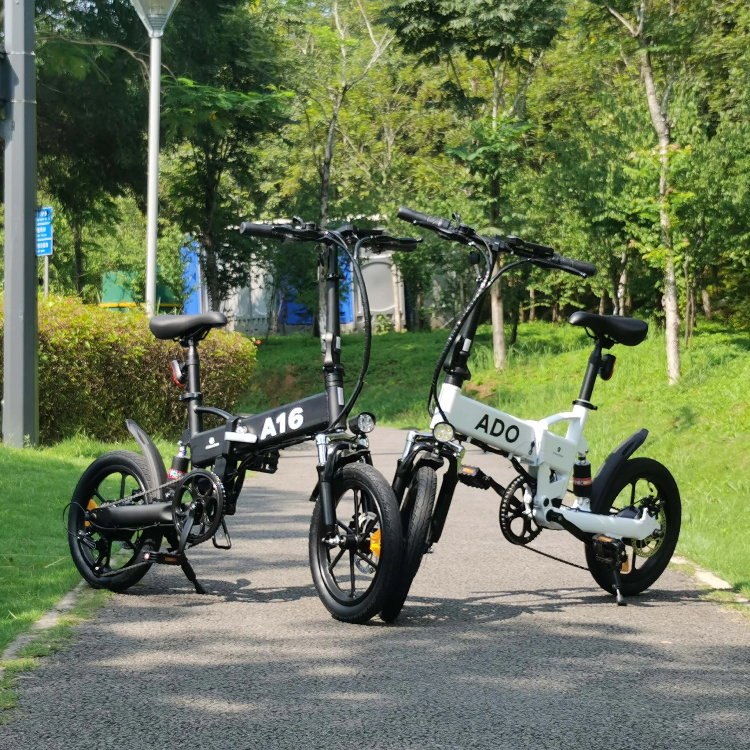 

dropshipping Indonesia warehouse ADO A16 folding electric bikes bicycle ebike city road moutain bike exercise e bike, Black white