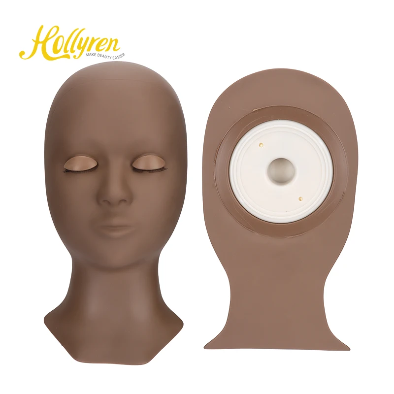 

Supplies Dummy Mannequin Head Replacement Eyelids Silicone Practice False Eyelash Extensions Makeup Model Massage Training Heads