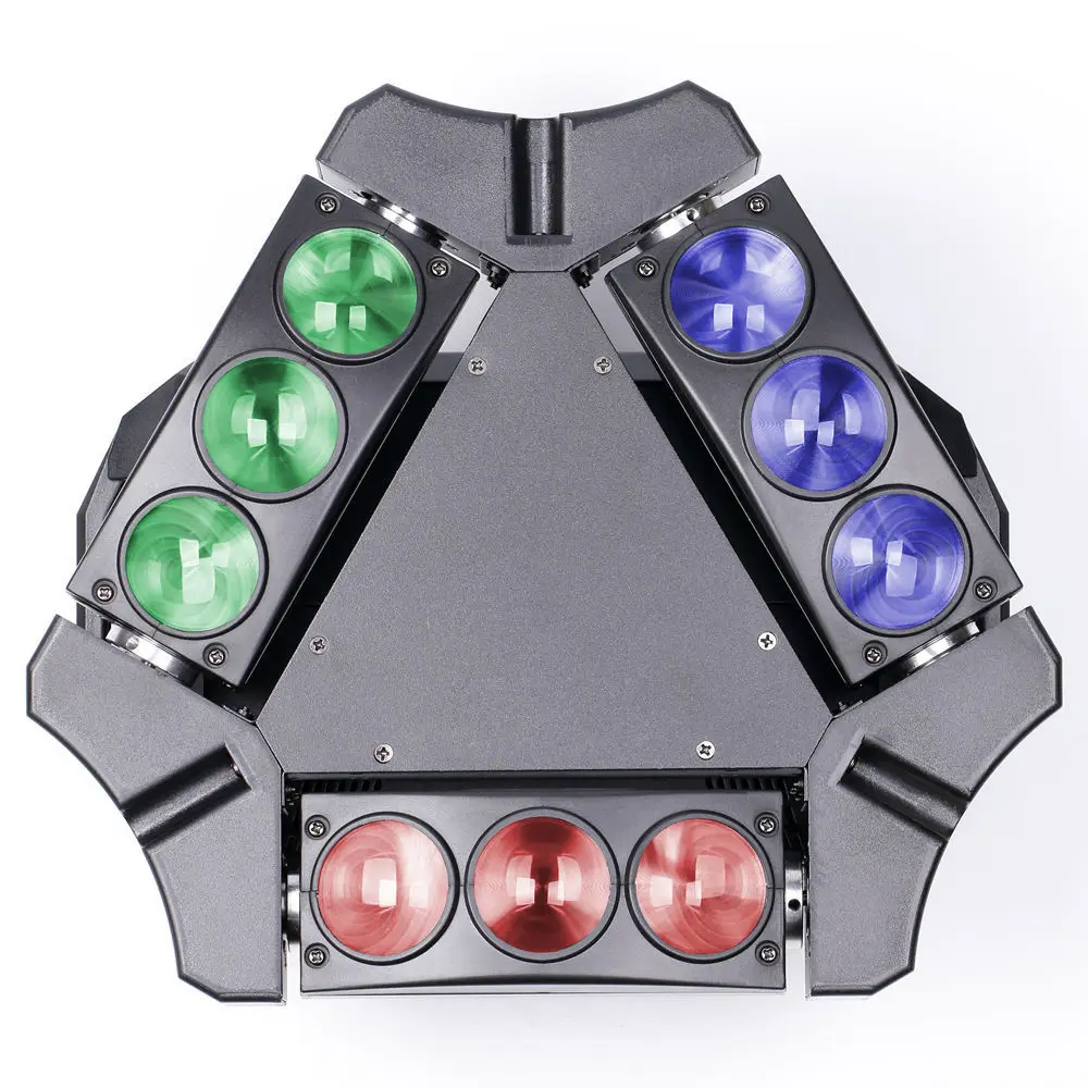 

U`King Mini 9 Head Bird Shaking Head Stage Effect Light RGB LEDs DMX512 and Sound Active Led Stage Lights