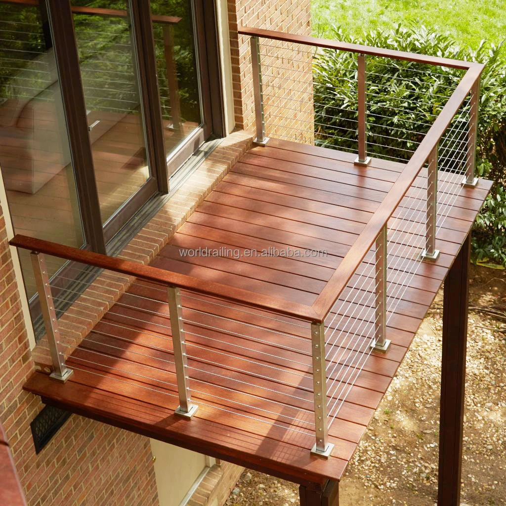 

YL high quality outdoor deck railing balcony balustrade cable stainless railing