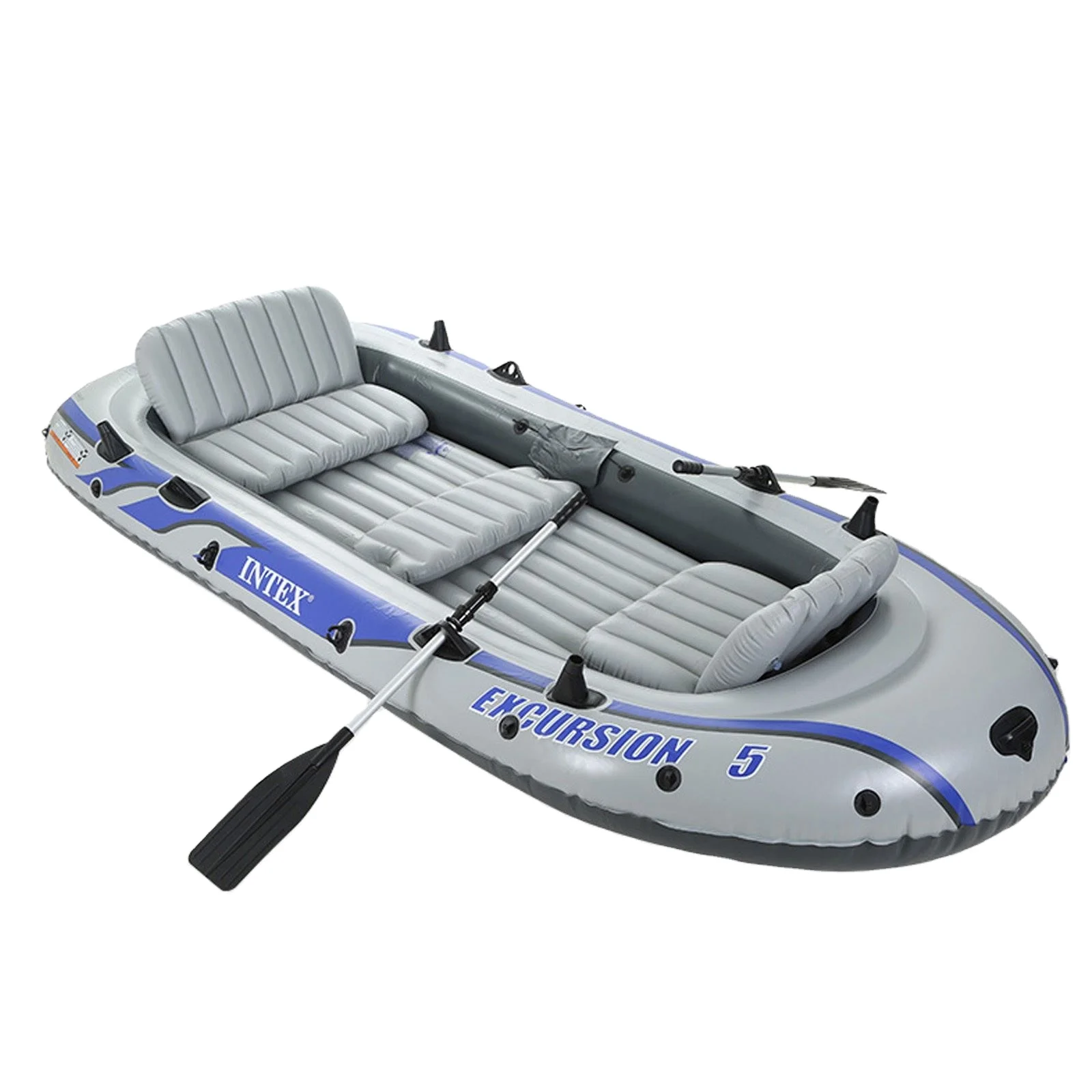 

Intex 68324 / 68325 Excursion 4 -5 Boat Set Inflatable Kayak Water Sport Series Fishing Boat, Gray