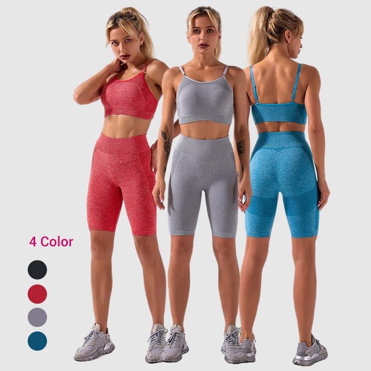

Hot Selling New Design Seamless Women Gym Sexy Yoga Workout Legging Sets For Shopify Amazon Ebay