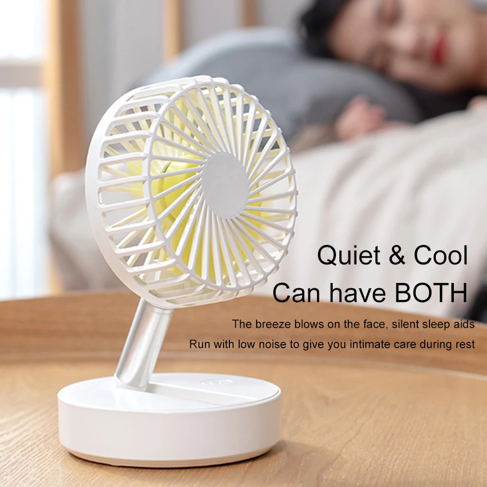 

CYKE Good Quality Portable Foldable Mini Fan Cordless Rechargeable Usb Desktop Small Electric Table Fans F6