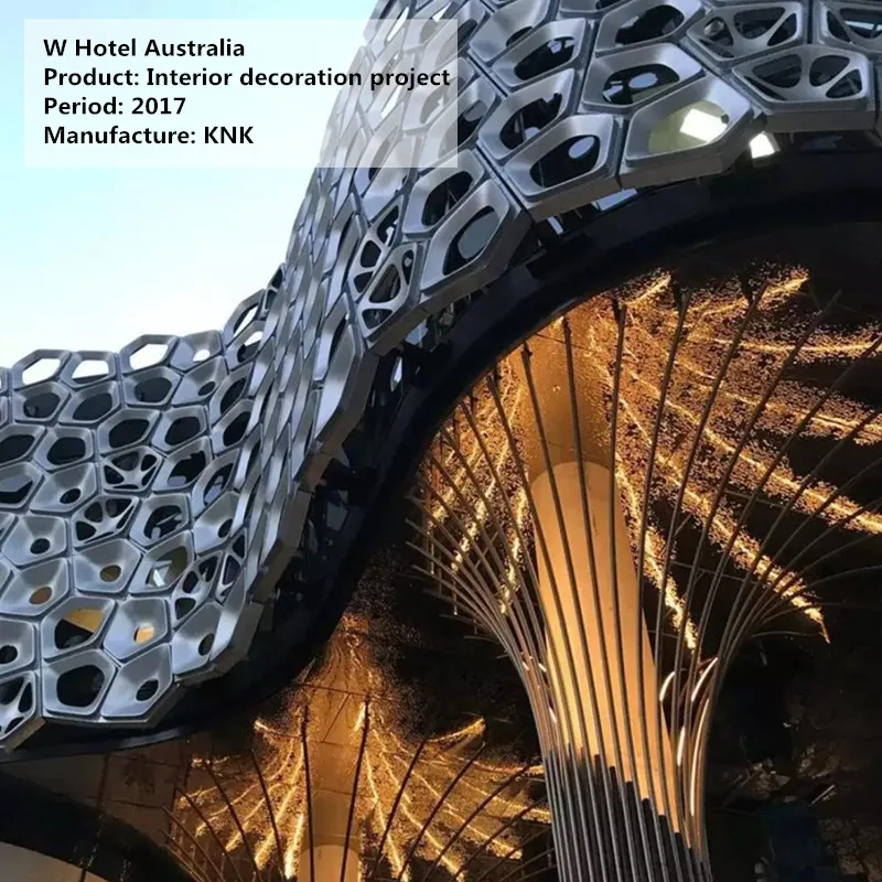 Australia W hotel stainless steel decoration project stainless steel customization metal decoration engineering