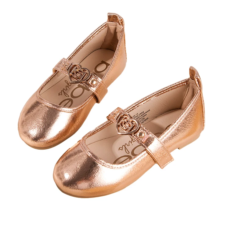 

2020 New Lovely Princess Girls Shoes wholesale kids Shoes rose gold Children's Shoes