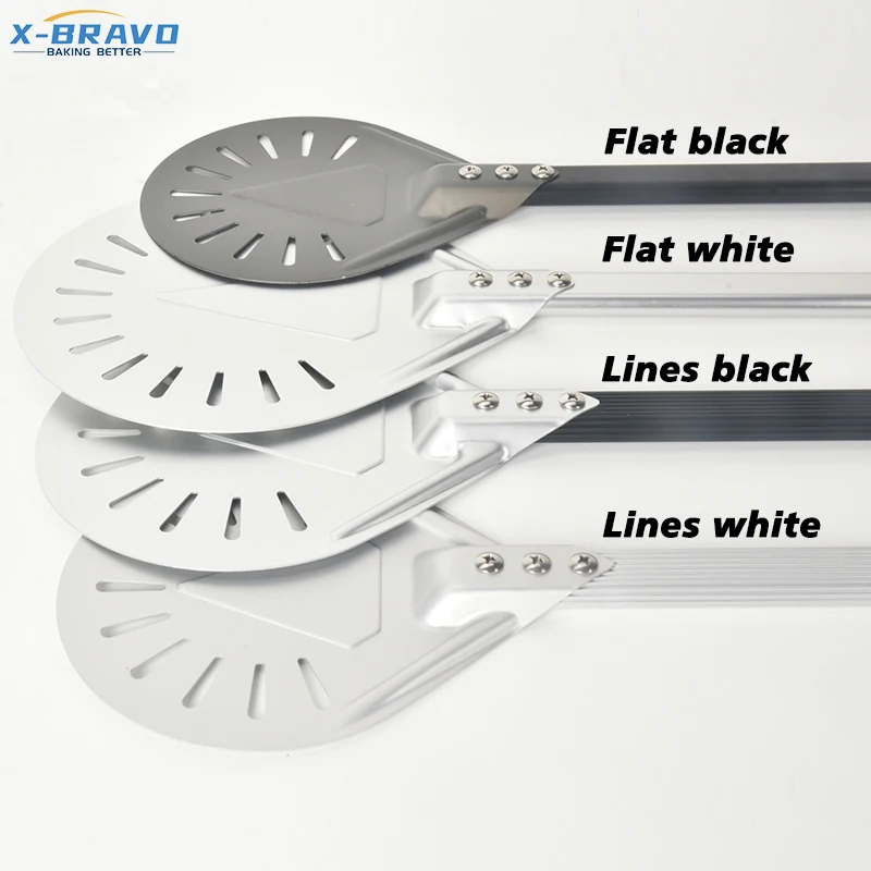 7/ 8/ 9 Inch Pizza Turning Peel Aluminum Pizza Shovel  Paddle Short Pizza Tool Silicone Handle Hard Coating