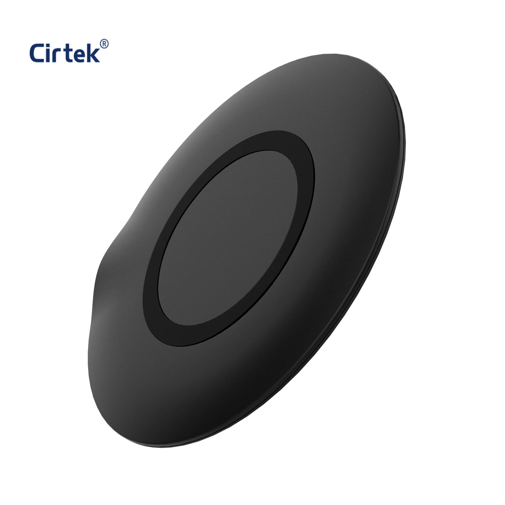 

Cirtek 2021 anti slip 15wFOD smart wireless fast qi charger CE Rohs FCC QI customized logo wireless charger, Black