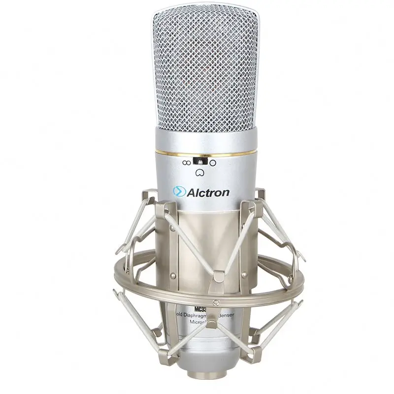 

Acltron recording studio condenser microphone for Desktop Karaoke computer microphone, Silver