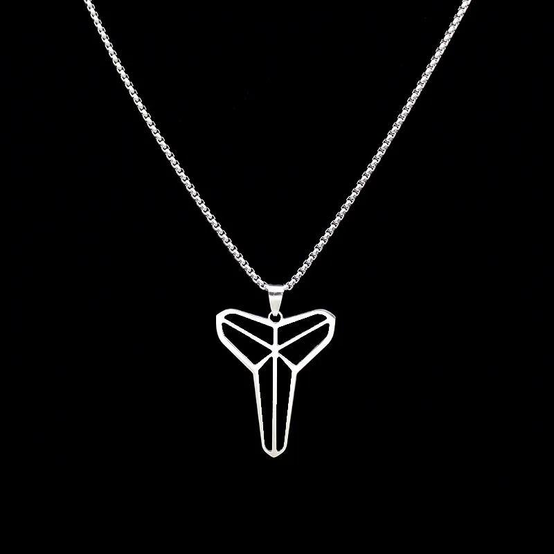 

Spot Stainless Steel Basketball Star Name Necklace Kobe Curry James Pendant Basketball Necklace Gift