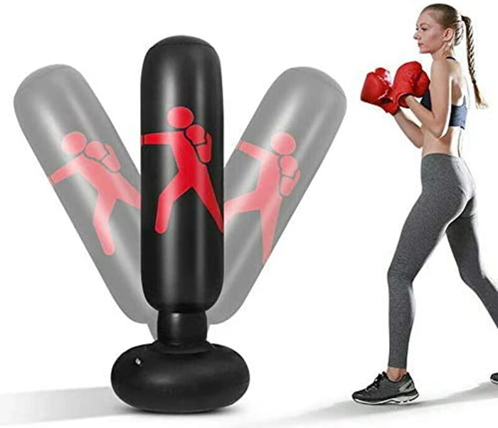 

Vertical Type Fitness Decompression Sand Bag Tumbler Inflatable Boxing Free Standing Punching Bag, Custom color