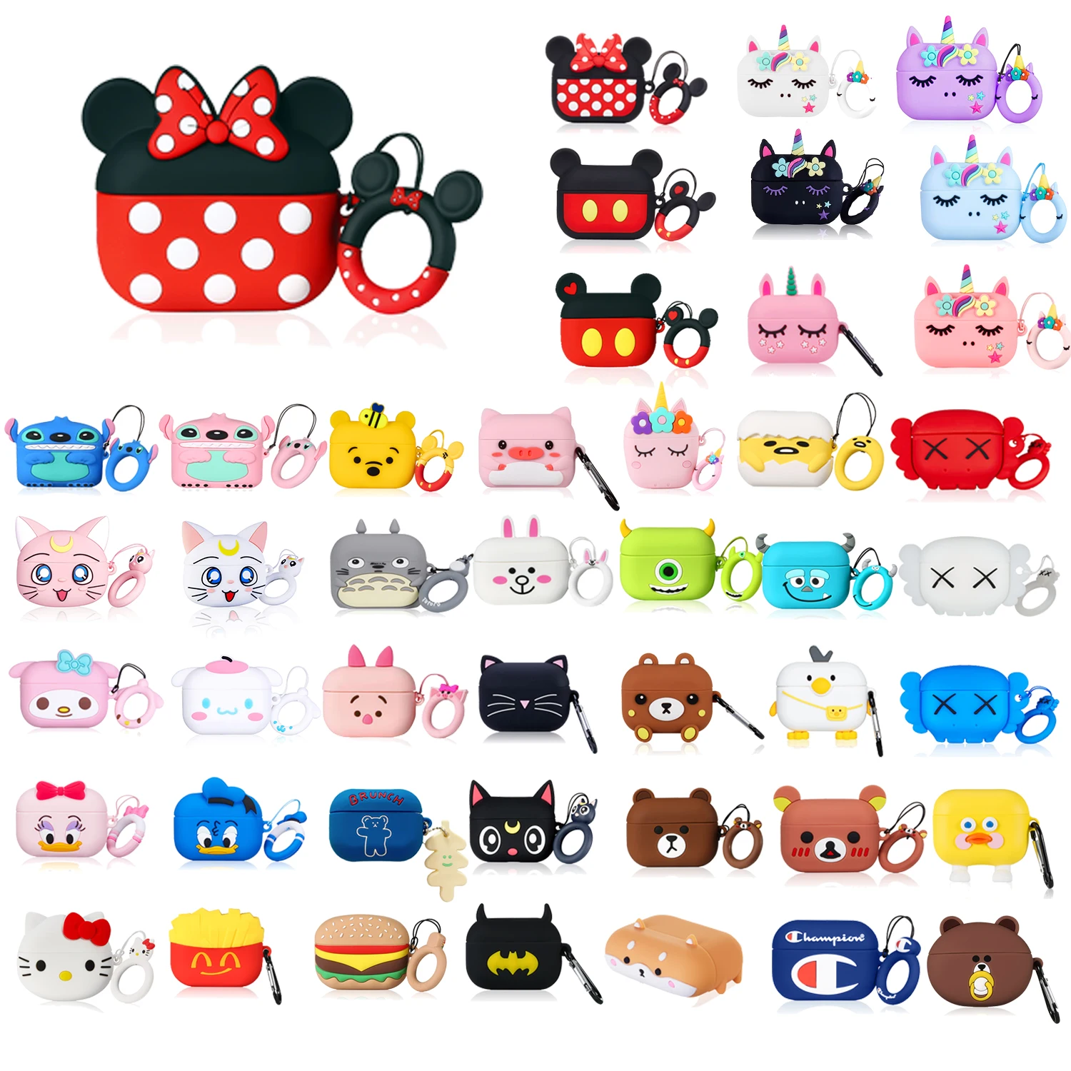 

Factory Supply Earphone Protective Cartoon Silicone 2021 For Airpod 2 Wholesale Airpod Cases, Multiple colors