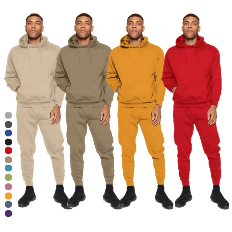 

High Quality 2021 Winter Wholesale Fall Oversized Fashion Sports Hoodie Jogger Jogging Pants Logo Custom Men Casual Tracksuit, Customized color