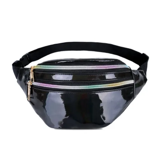 

Wholesale running leather waist bag promotional fanny pack holographic fanny pack for women, 6 colors(pls see below color cards)