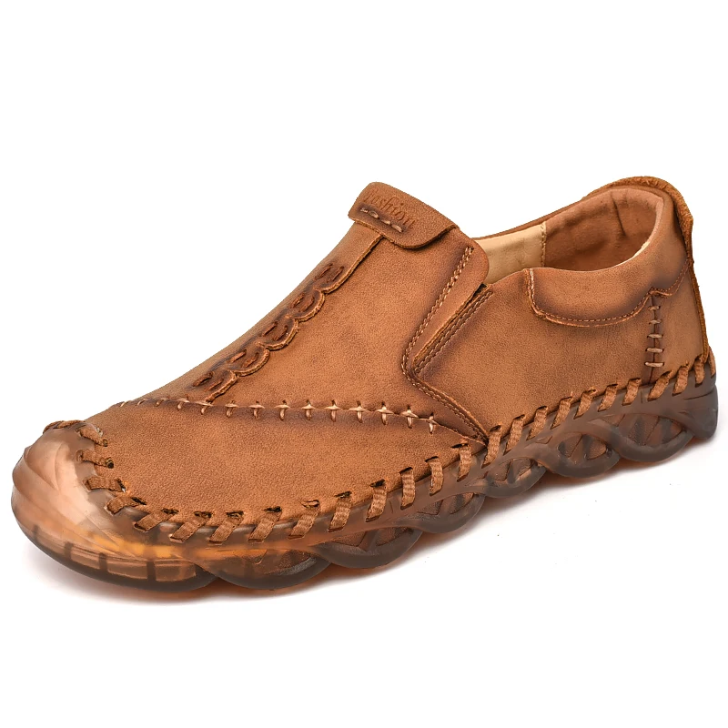 

fashion trend soft comfort men shoes leather casual casual shoes men, Black,brown,beige,green