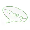 Holiday Mode Metal Wire Words Tinsel Foil Xmas Shining Decoration Interior