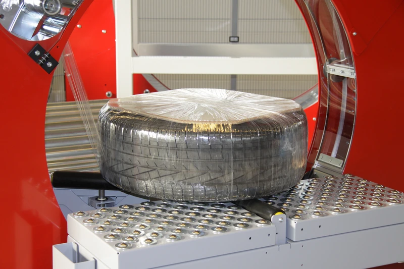 2020 New Model Automatic Tyre Tire Stretch Film Orbital Wrapper Packing ...