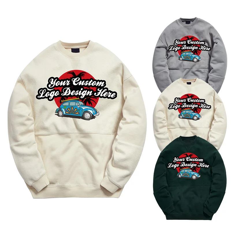 

2020 Wholesale Custom Logo Plain color New Fashion Hoodies Crewneck Sweatshirt, Customized