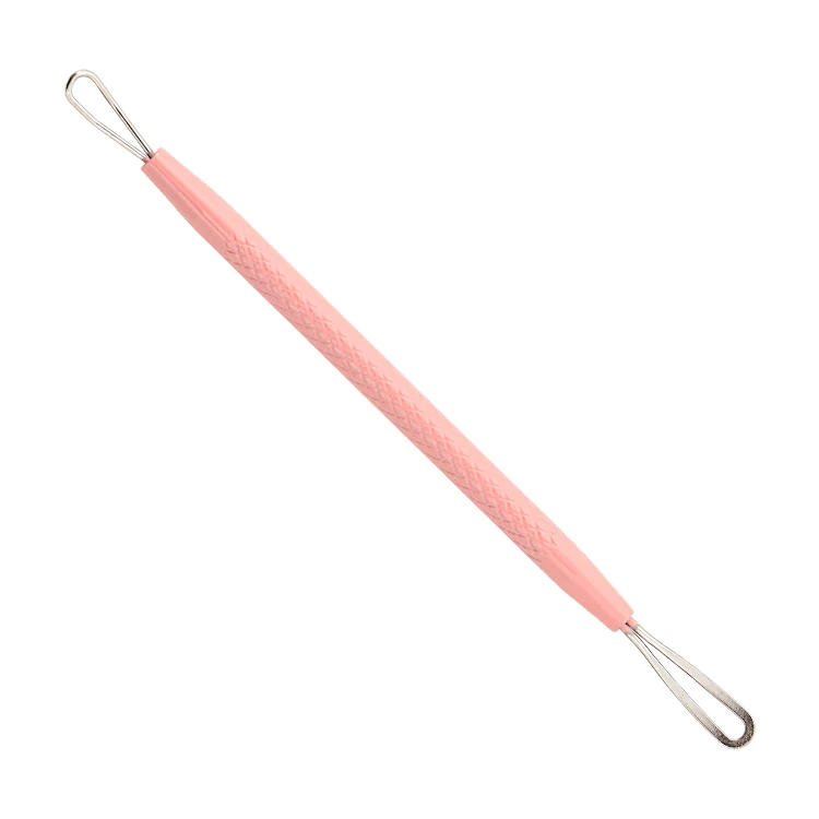 

Stainless Steel Facial Blackhead Remover Extractor Acne Remover Face Cleaner, Pink