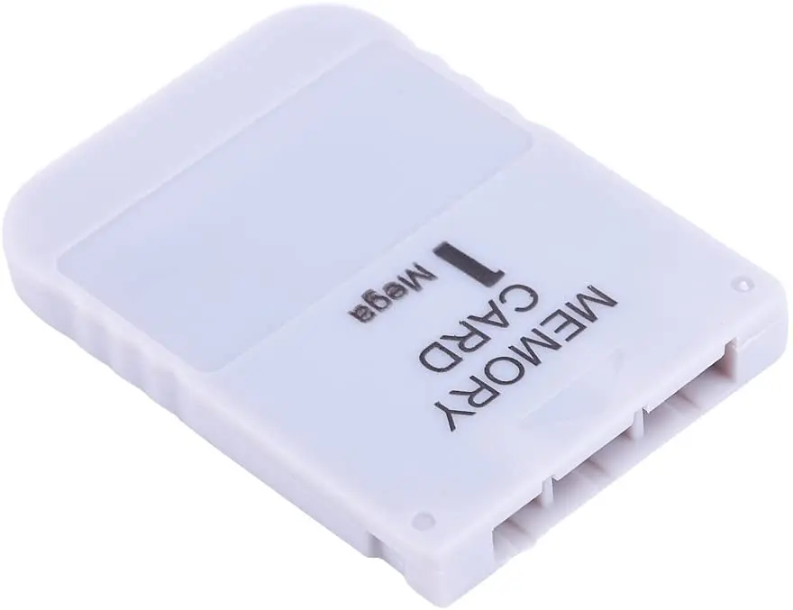 

1MB Game Data Storage Card For Sony PS1 Memory Card Stick For Playstation 1 One PS1 Game Card, White
