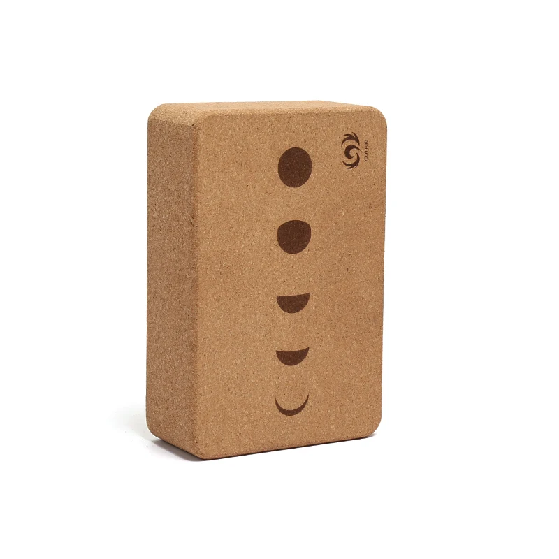

High Quality Custom Engrave Logo Natural Cork Yoga Block Bricks With Yoga Mat Set