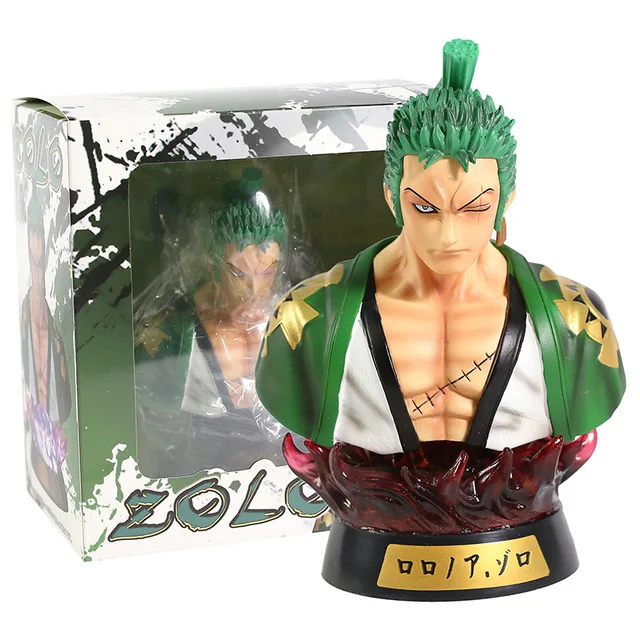 

One Piece Wano Country Kimono Zoro Bust 1/8 Scale Painted Anime Action Figure with Remote Control Light