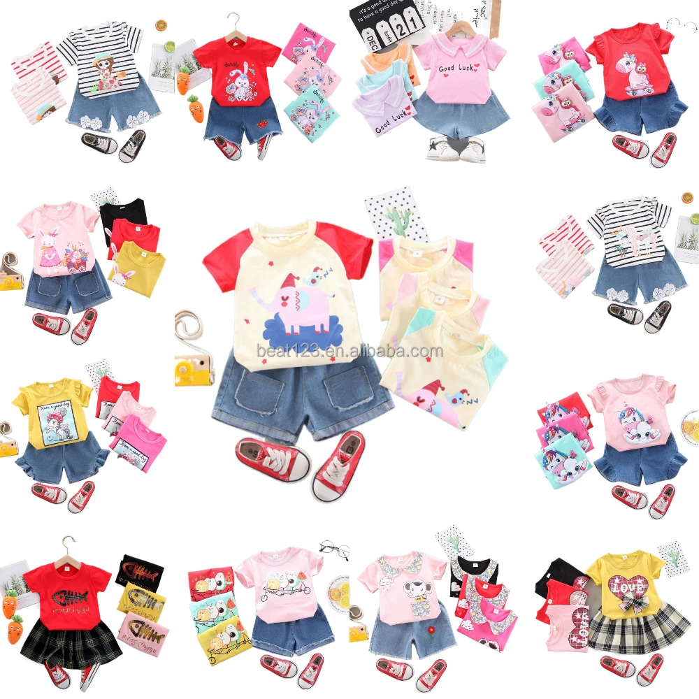 

Girl shirt set skirt two sets, zan super United States two sets of small fresh college wind, T-shirt + pleated half skirt + t