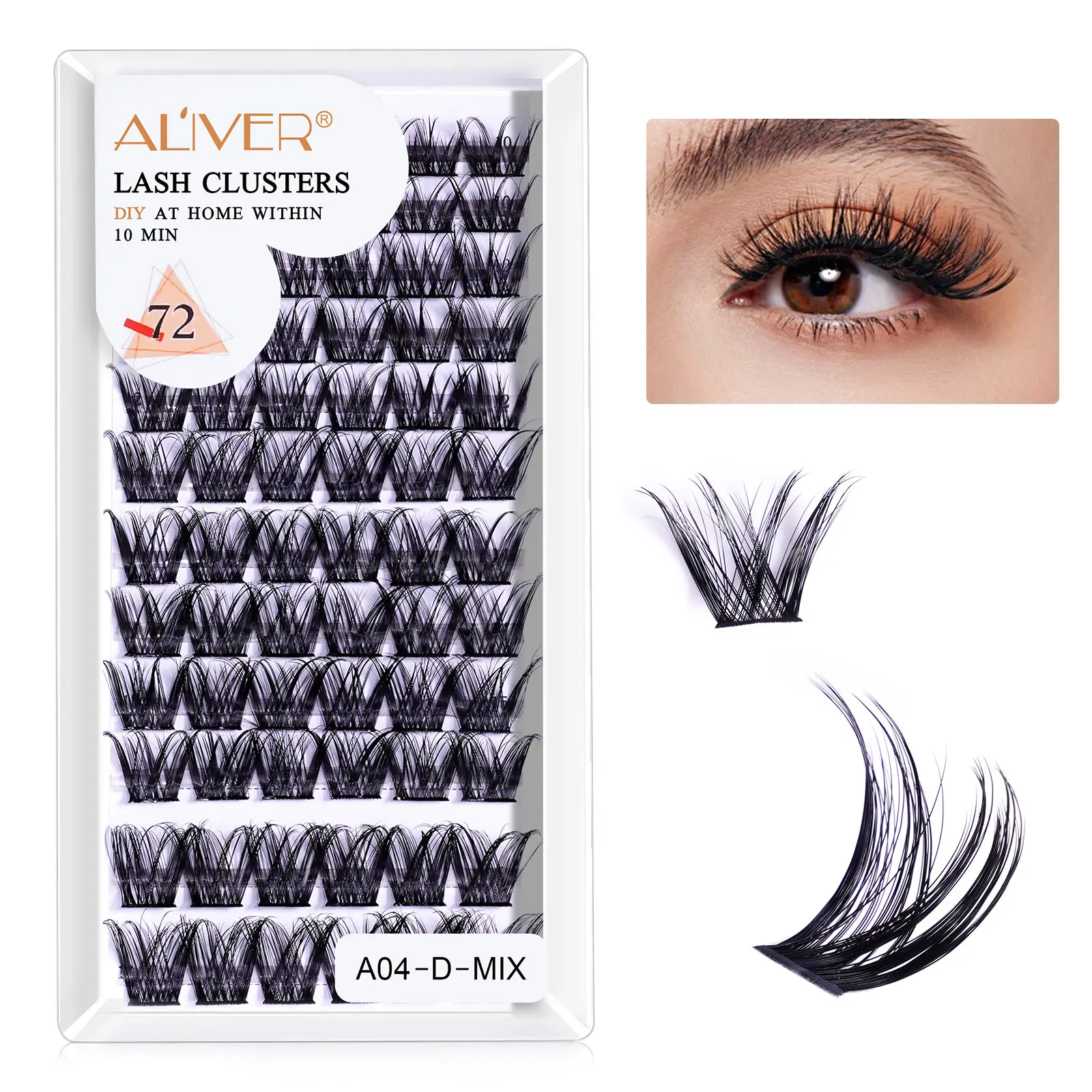 

Natural Look Mix 10-16Mm False Eyelashes DIY Wispy Fluffy Cluster Eyelash Extension Individual Lashes Extension Kit Lash Cluster