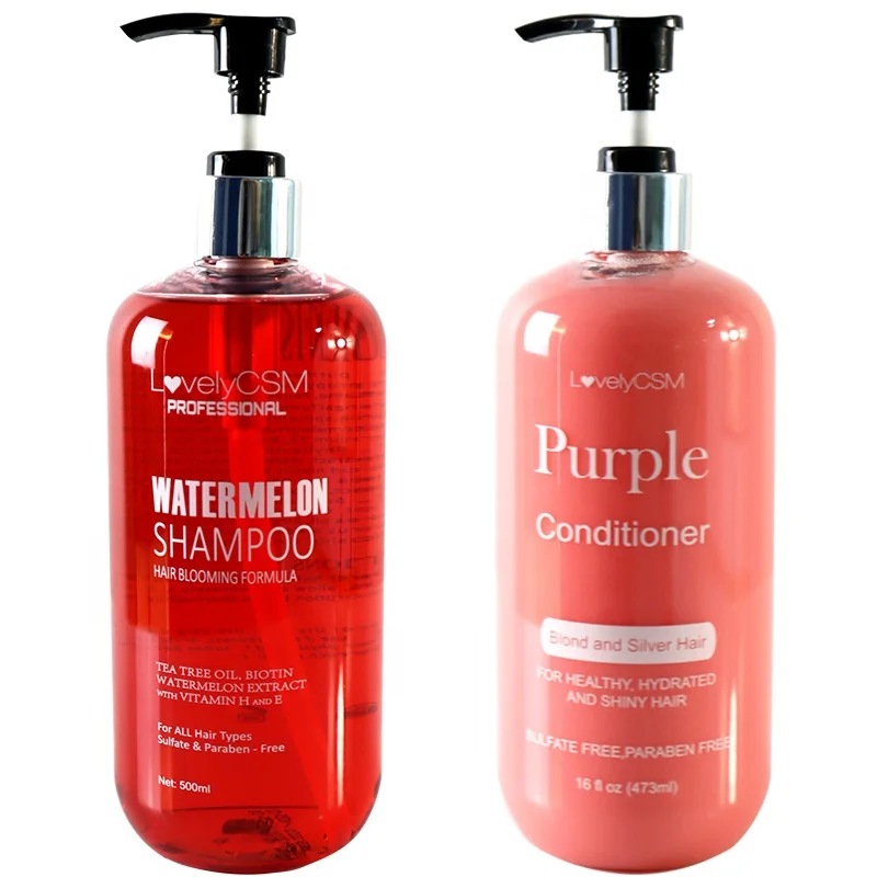 

OBM Wholesale LovelyCSM Natural Organic Tea Tree Oil Watermelon shampoo and Oil Argan Ginger Keratin hair Shampoo & Conditioner