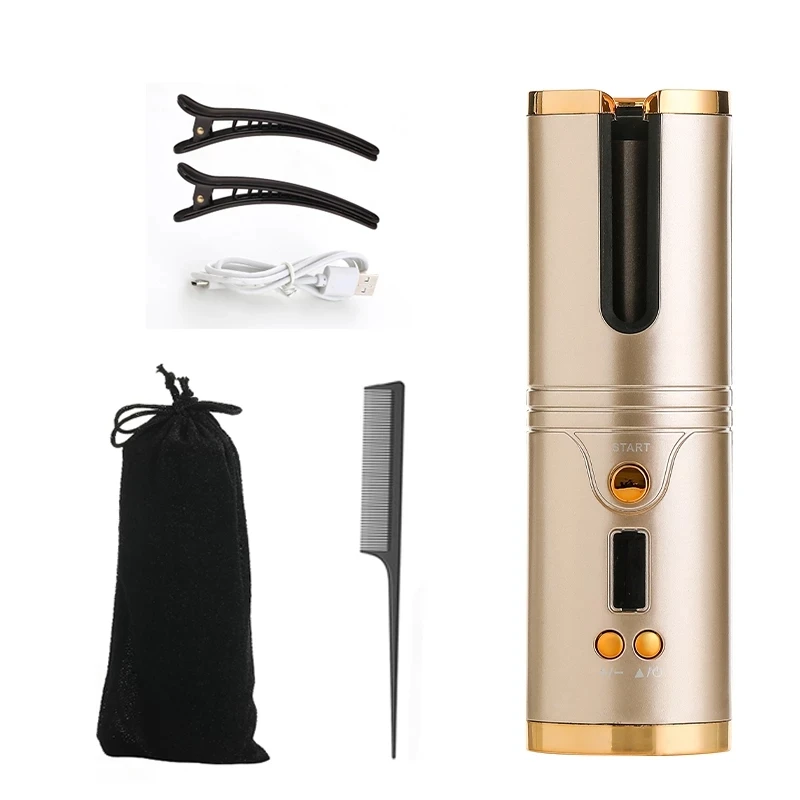 

CE ROHS Hot Cordless Automatic Portable Curling Iron 5200mah Automatic Hair Curler