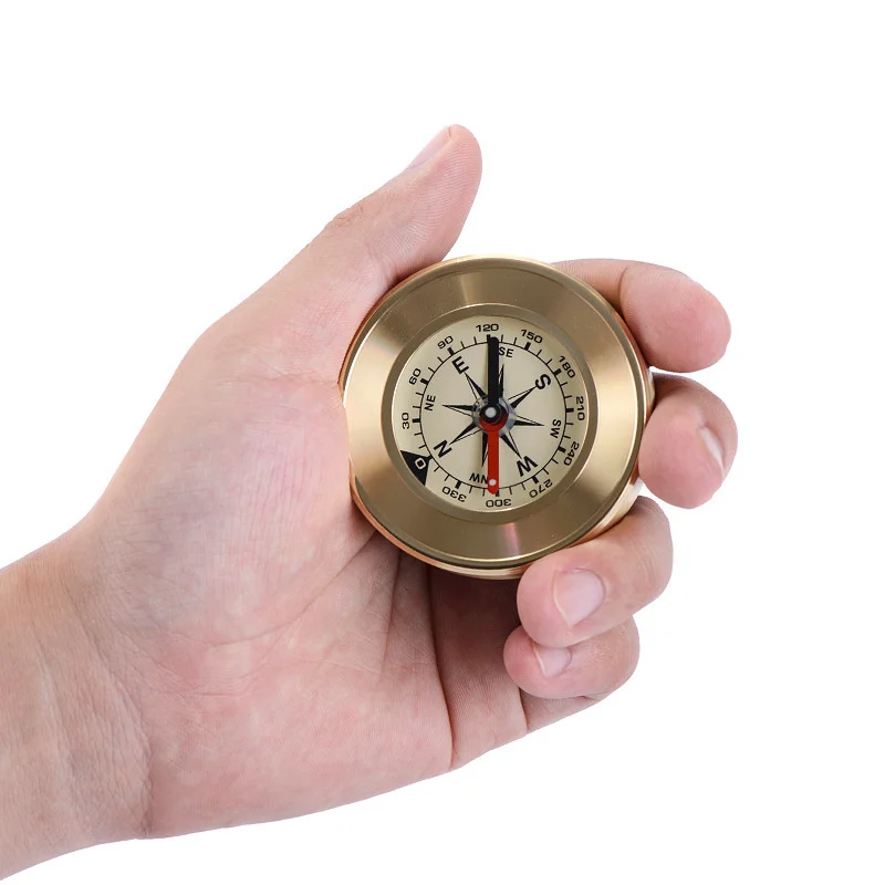 

Mini Military Camping Marching Lensatic Compass Magnifier Gold Wild Survival Navigation Noctilucent High Quality