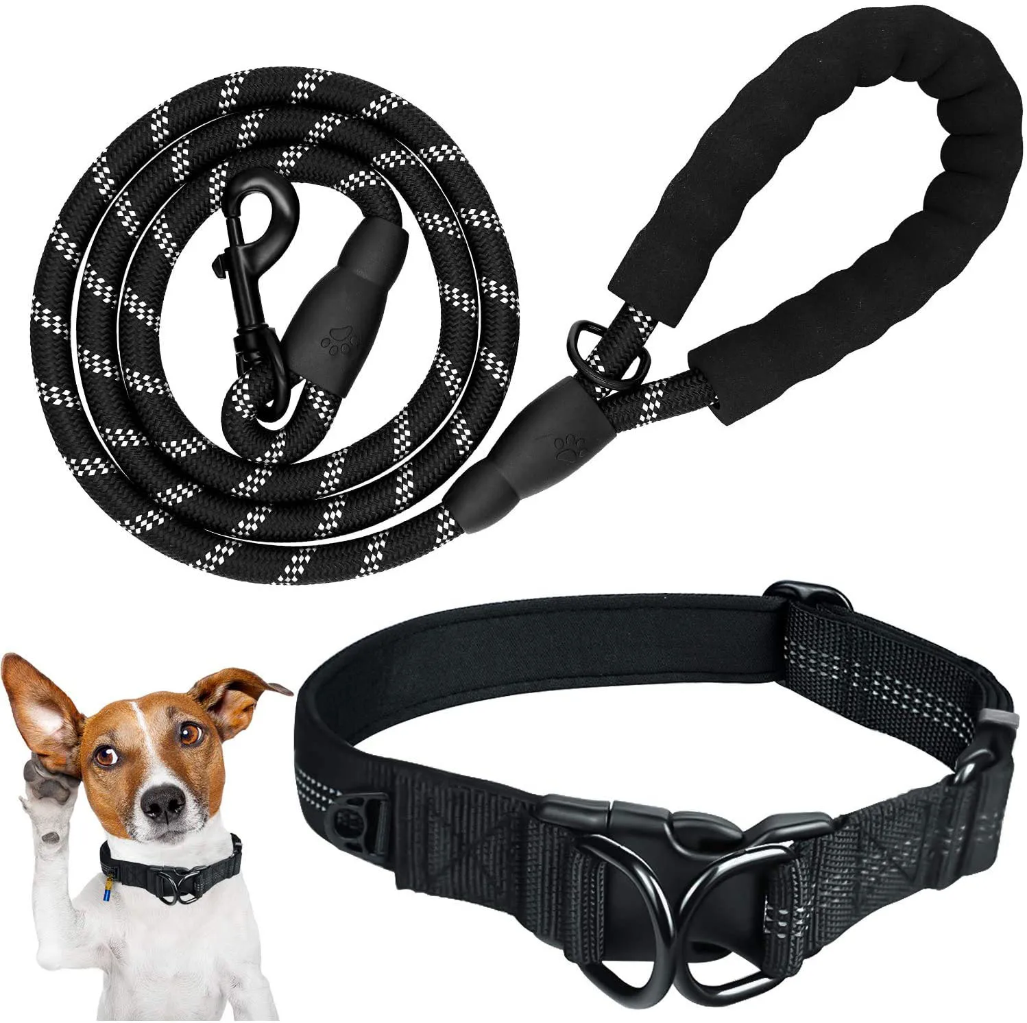 

Upgrade 2020 pet products durable strong retractable reflective neoprene nylon dog training rope leash