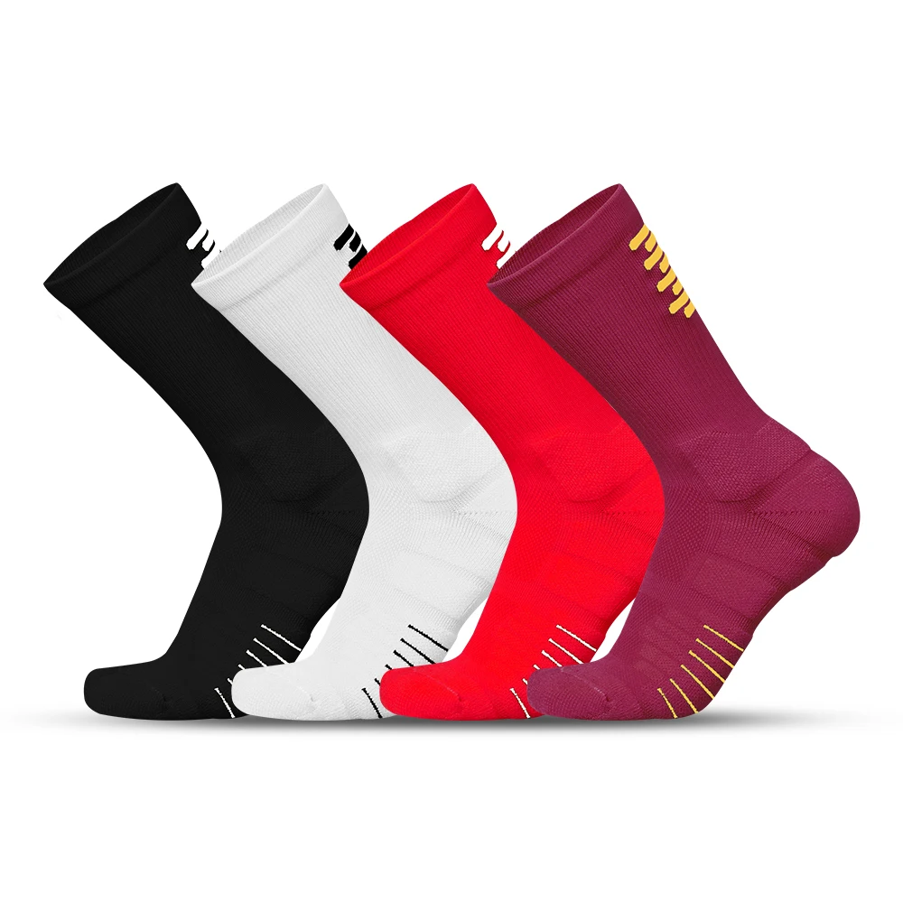 

Men Polyester Mesh Cushioned Breathable Anti-slip Basketball Ankle Crew Socks, Custom color