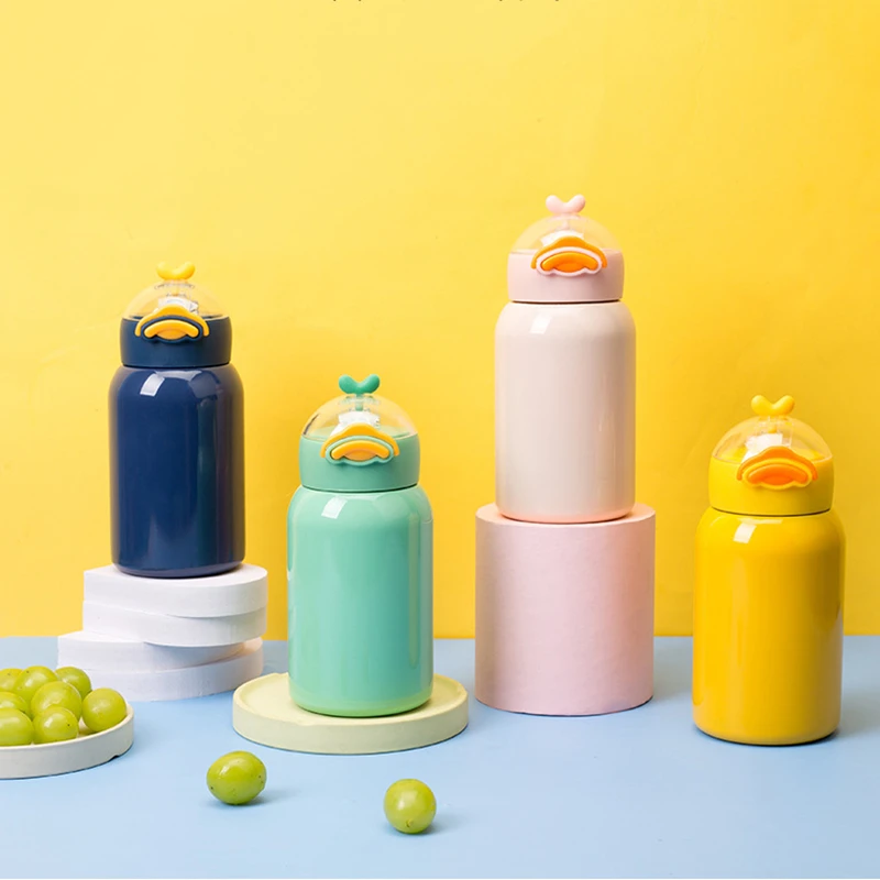 

Mini Insulated Children's Straw Duckbill 304 Thermos Cup Outdoor Portable Bounce 316 Stainless Steel Water Bottle