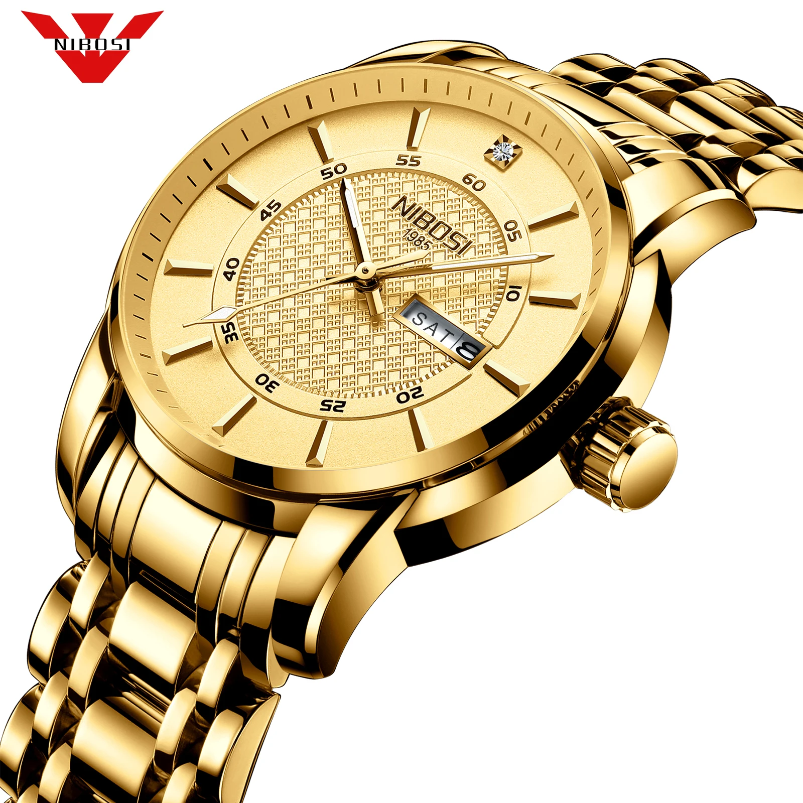 

NIBOSI New Watches Men Luxury Brand Chronograph Men Sports Watches Waterproof Full Steel Quartz Men's Watch Relogio Masculino
