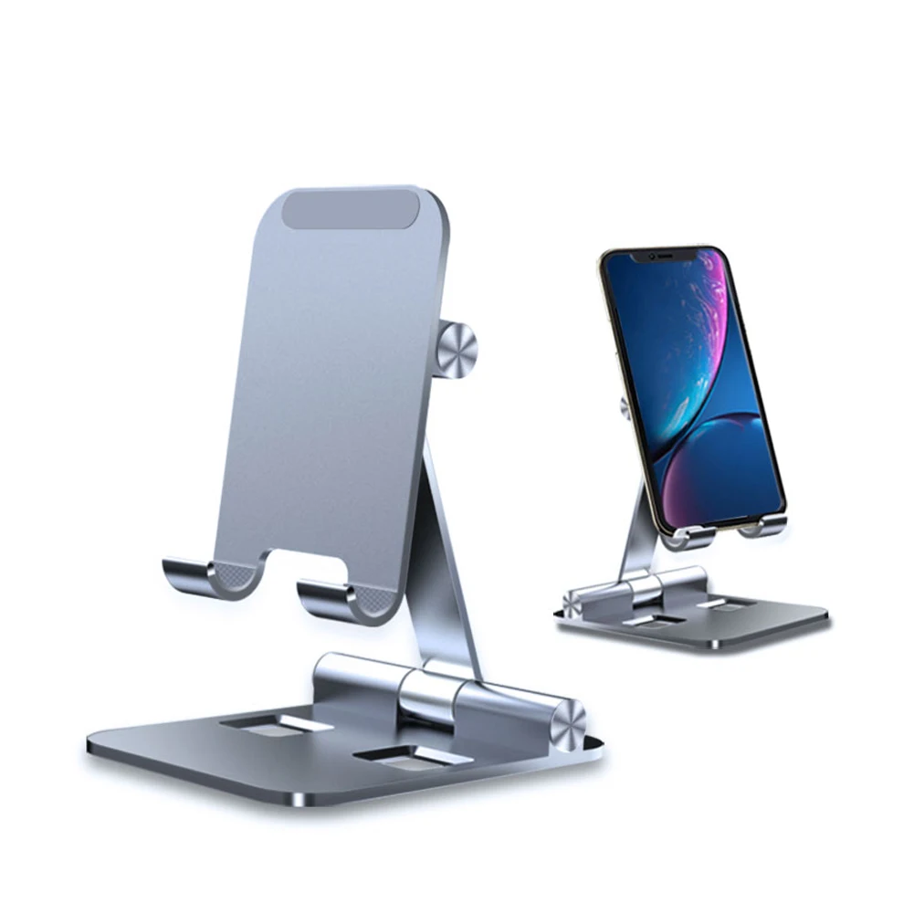 

Aluminum Non-slip desk phone holder portable mobile phone holder stand dual foldable cell phone holder