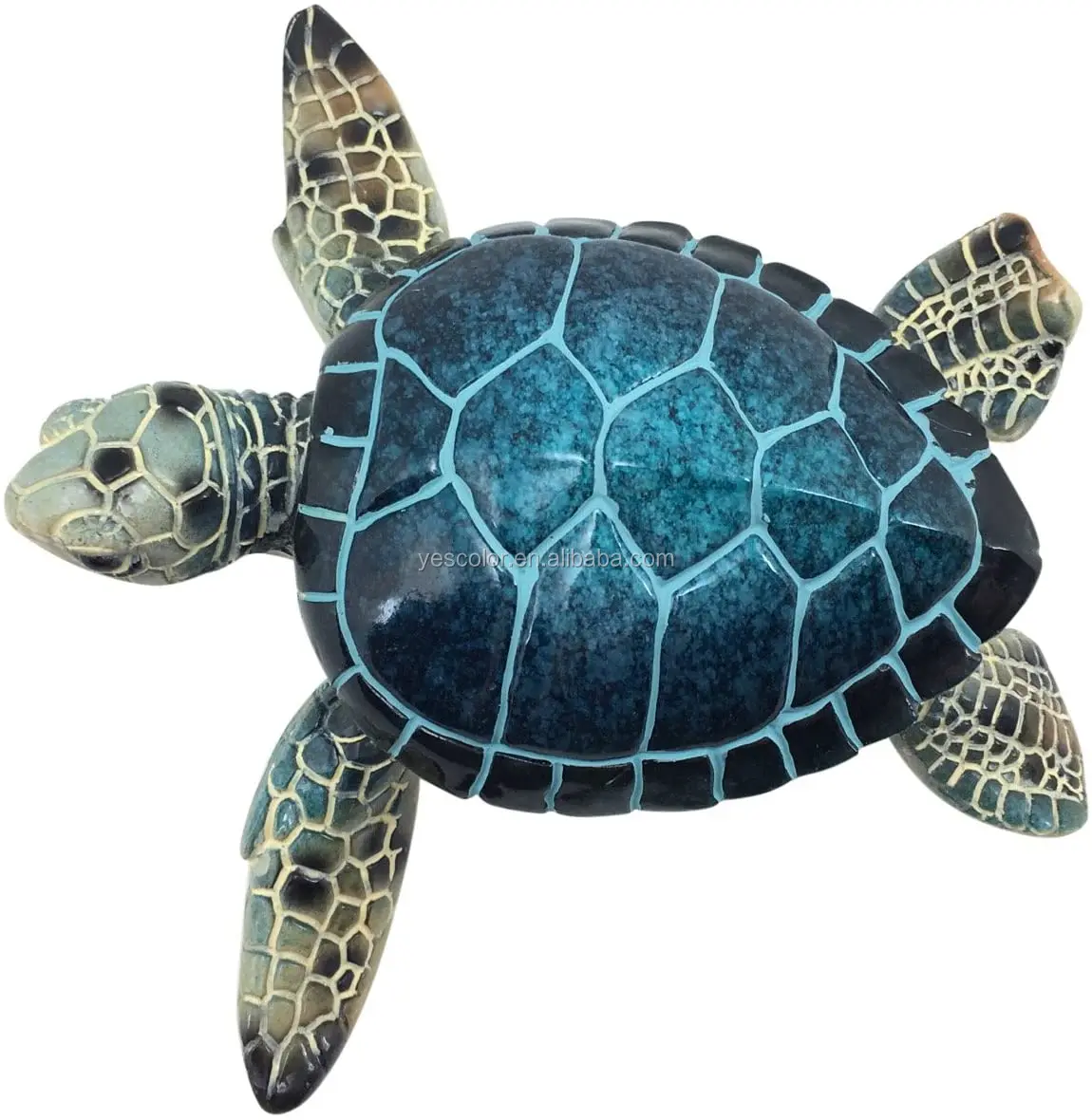 Blue Sea Turtle Resin Figurine For Indoor Outdoor Decor - Buy Sea 