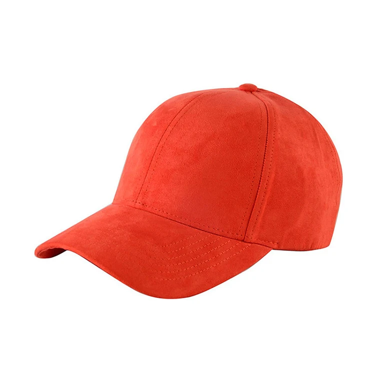 

custom adjustable size white suede plain baseball velvet caps with metal logo