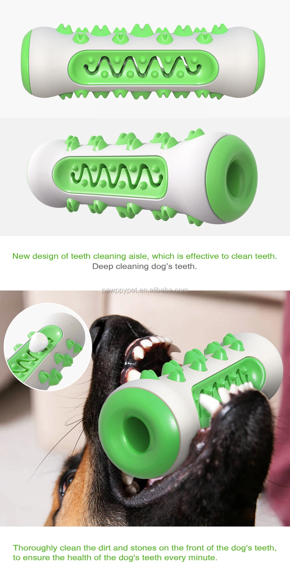 Dog Toothbrush Pet Dog Bone Shape Toothbrush Brushing Chew Toy Stick