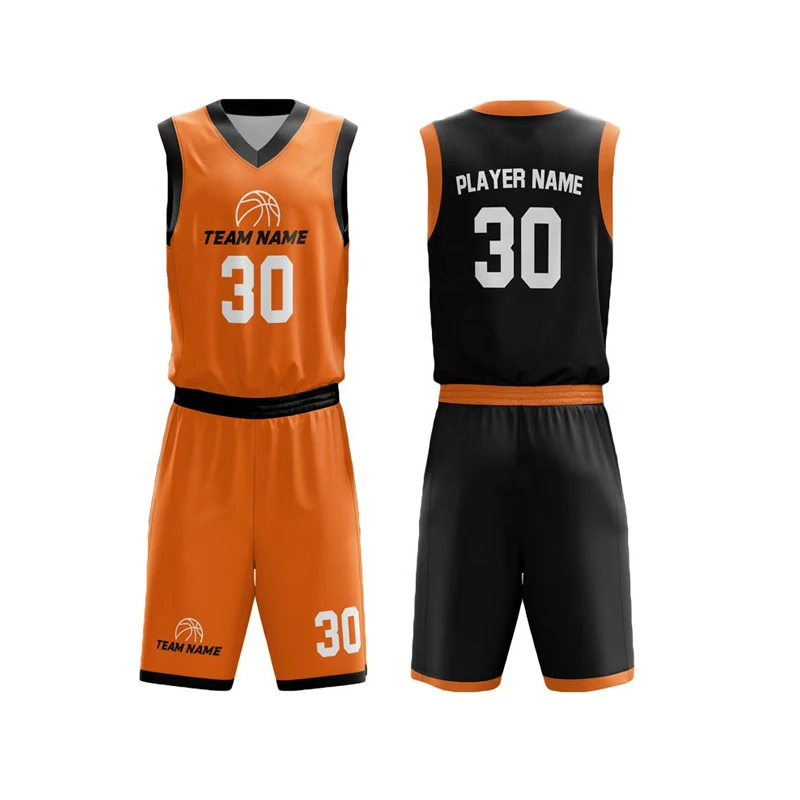 basketball jersey orange and black