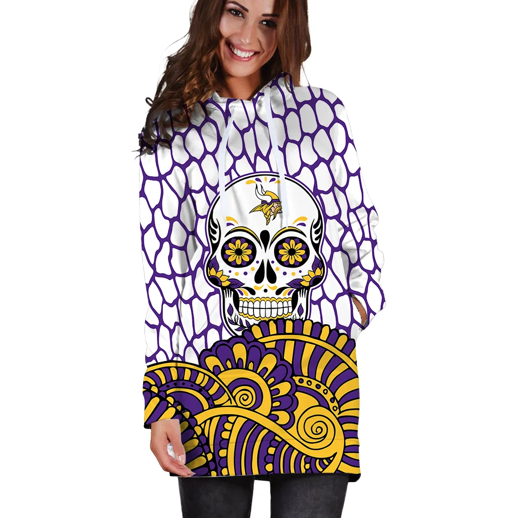 

custom fancy printed NFL hip hop style formal club women long sleeve dresses