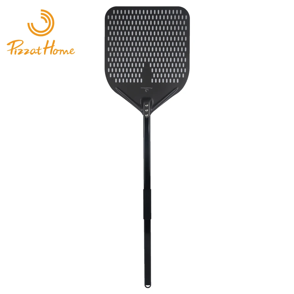 Long Handle 12/13/14 Inch Hard Coating Pizza Peel Perforated Pizza Shovel Aluminum Brick Oven Shovel Detachable Long Peel