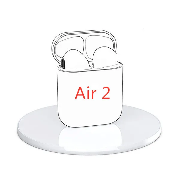 

Original 1:1 Air 2 Pods high quality wireless earphone BT 5.0 Waterproof TWS earbuds ANC appling airpodding Gen 2, White