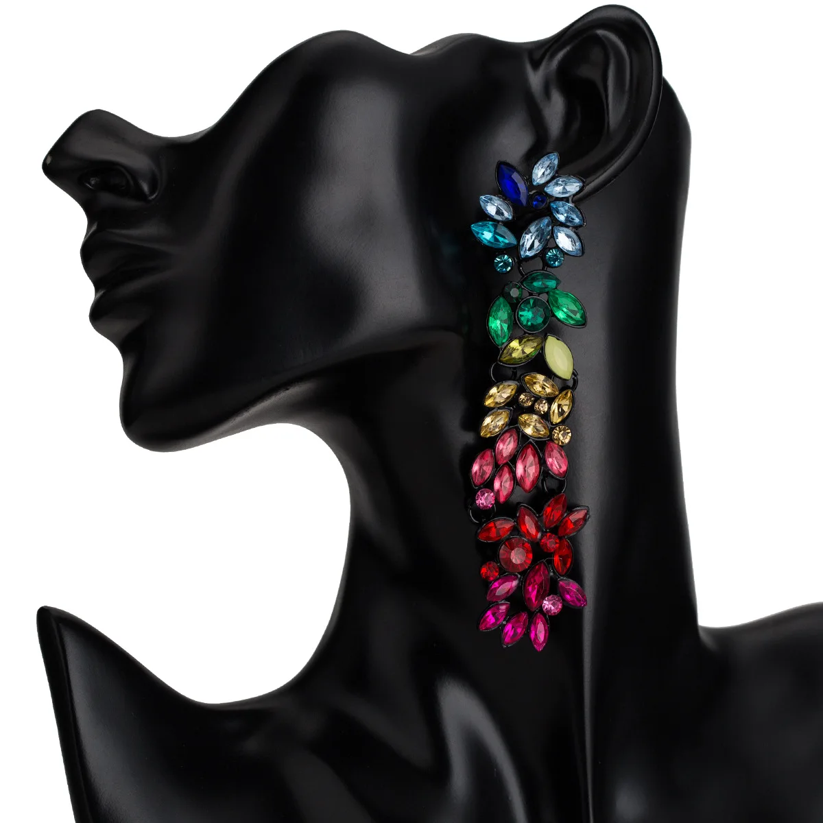 

Acrylic Fashion Flowers Earrings Simple Size Artificial Jewelry Long Earrings For Women 2020
