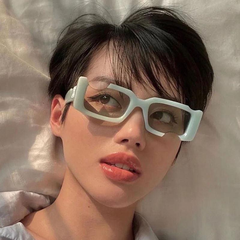 

2021 new fashion brand design Sunglasses Women hip hop men's Sunglasses, 7colors
